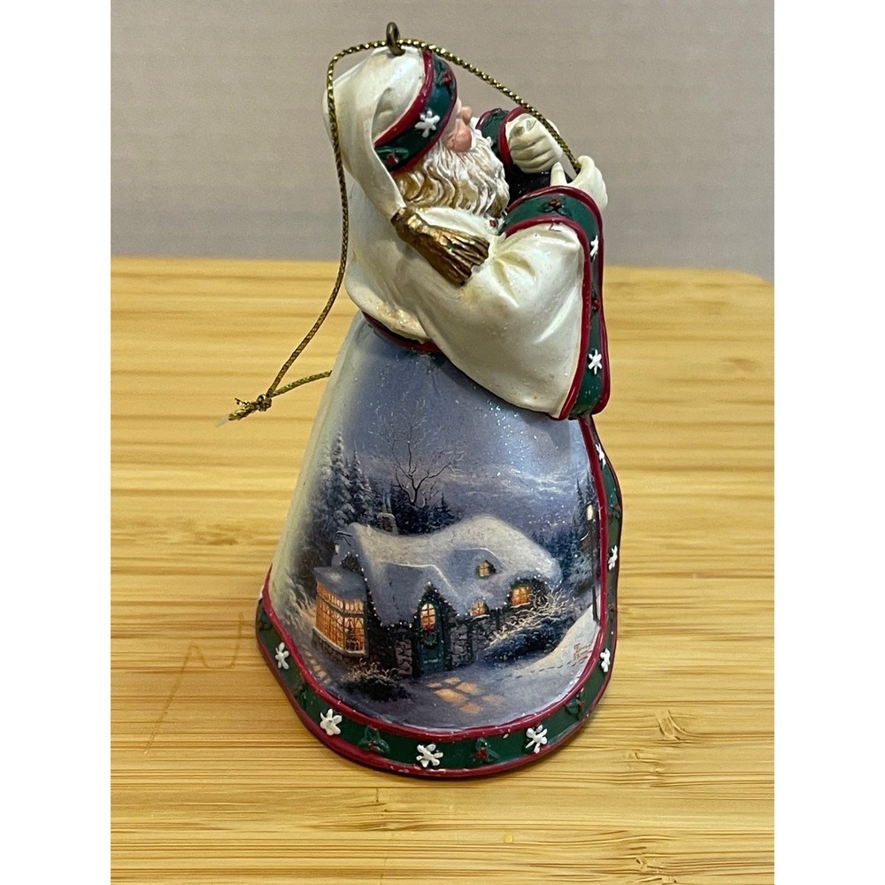 Thomas Kinkade Santas #1 (3) SET OLD WORLD VICTORIAN ORNAMENTS Ashton Drake 2004 - Picture 7 of 10